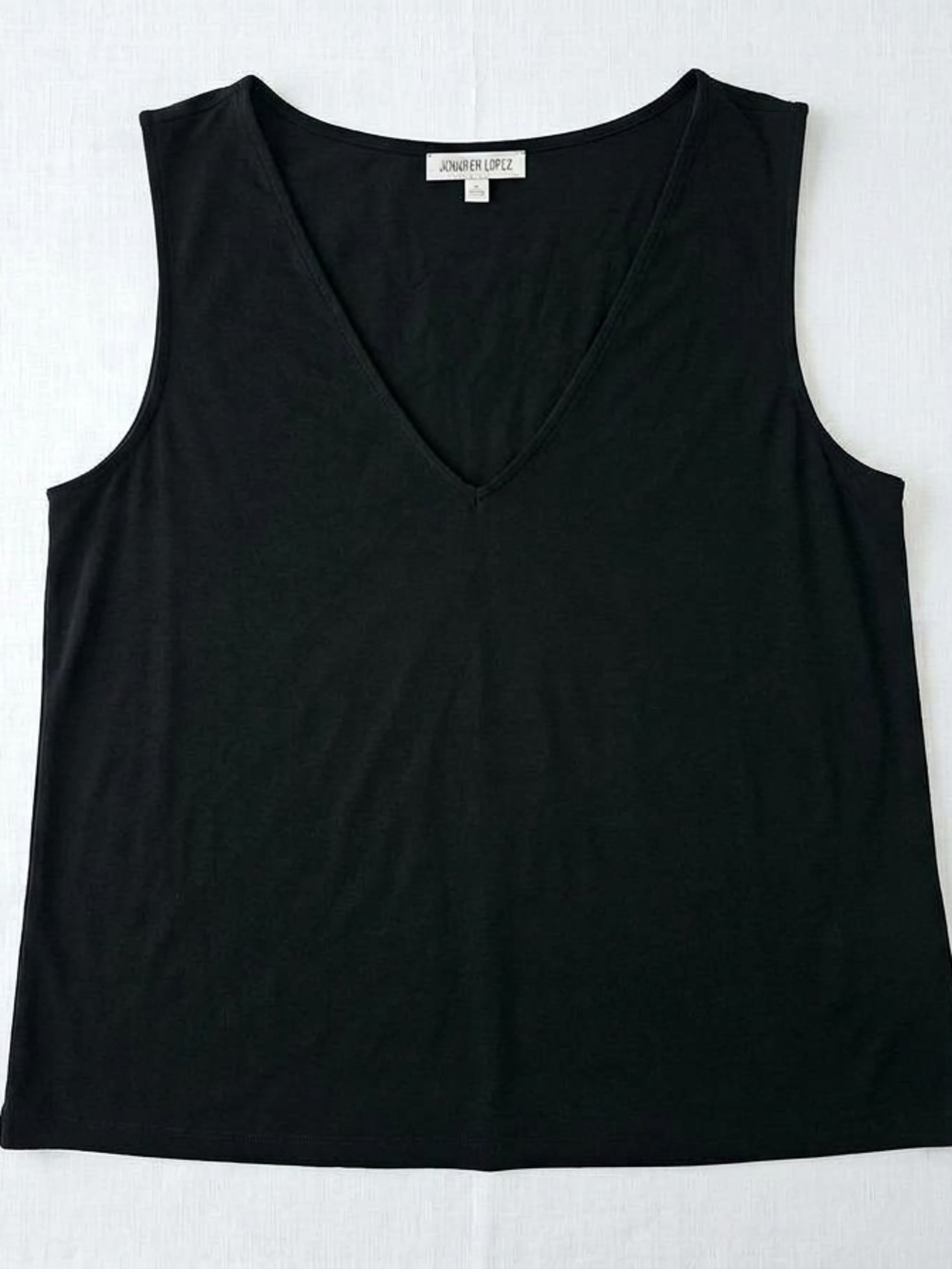 Jennifer Lopez Black V-Neck Sleeveless Top